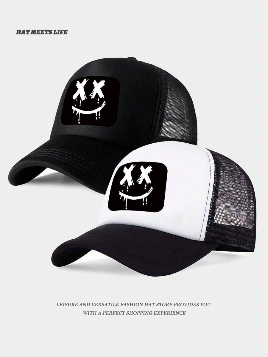 Adjustable Breathable Mesh Baseball Cap With Milan Italy Pattern Print, Unisex Outdoor Sun Hat For Daily Commute