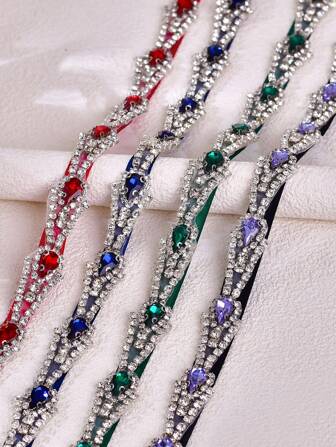 多件几何图案新娘腰带，彩色水晶伴娘礼服配饰，时尚女士腰带适合派对、婚礼、节日服装搭配