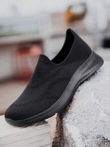 女士轻便舒适休闲步行便鞋 - 黑色 - 查看 5