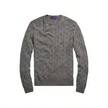 Ralph Lauren Cableknit Cashmere Sweater |  | Men Sports Sweaters - Grey - View 3