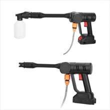 Portable Car Wash Machine With Bucket And Toolbox, Car Washer With Water Pipe And Special Foam Spray Pot, Adjustable Nozzle - Black - View 2