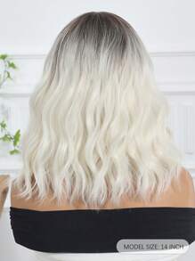 Multi-Color Wavy Curly Wigs, Beautiful & Fashionable Synthetic Heat-Resistant Fiber Wigs For Women, Suitable For Daily Wear And Parties - Ombre - View 7