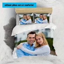 Conjunto de Capa de Edredom Personalizada com Fechamento de Zíper - Conjunto de Roupa de Cama em Poliéster de Impressão Digital com 2 Fronhas, Resistente a Rasgos, Lavável em Máquina, Presente Personalizado - Sem Edredom, Tema de Desenhos Animados Lavável, Leve, Respirável, Aconchegante, Confortável, Quente, Suave, Personalização Simples, Única, Presente Ideal para Ele, Presente Ideal para Ela, Presente Ideal para Namorado, Presente Ideal para Namorada, Presente Ideal para Pai, Presente Ideal para Mãe, Presente Ideal para Amigos, Presente Ideal para Família , Dela, Namorado, Namorada, Pai, Família, Mãe, Amigos para Aniversários, Formatura, Inauguração da Casa, Casamentos, Aniversários Sofá, Cama, Carro, Sala de Chá, Quarto, Sala de Estar