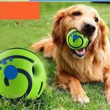 1 pieza Pelota interactiva para mascotas que hace ruido, juguete de persecución para mascotas, pelota de entrenamiento de IQ para perros, juguete de masticación para perros, suministros de entrenamiento de contacto, adecuado para perros de tamaño grande y mediano