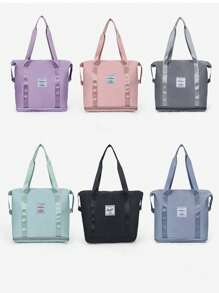 1pc Large Capacity Luggage Bags, Travel Bags, Travel Storage Bags, Airport Travel Clothing, Travel Supplies, Luggage Bags, Back To School, Student Bags, Eid Gift Ideas, Women, Girls, Valentine's Day Gifts, For Mom, Birthday Gifts, Mom, Friends, Gym Bags Bag For School School Accessories School Stuff - Red Violet - View 13