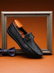 Men's Fashionable Patchwork Plaid & Solid Color Low-Top Loafers, Suitable For Parties, Gatherings, Casual, Travel, Camping, Beach, Outdoor Sports, Versatile Personalized Business Shoes