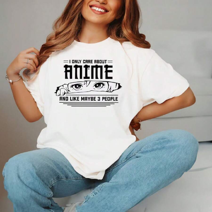 Anime Shirts, Unique Anime Shirt, Funny Shirt, Japanese Manga T-Shirt, Unique Manga Shirt, Anime Character Illustration Shirt, Korean Shirt - White - View 1