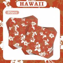 Servilletas de decoración para fiesta de cócteles con flores, decoración de mesa de comedor para fiestas con flores de colores surtidos, adecuado para fiestas festivas, bodas, meriendas, suministros de decoración para fiestas de cumpleaños - Multicolor - Ver 13