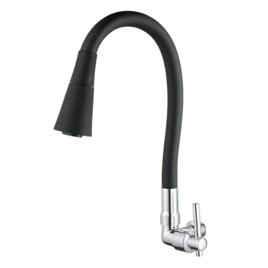Flexible Gourmet Kitchen Faucet Wall Mounted Gourmet Kitchen Faucet Steel Countertop Single Lever With Flexible Spray - Multicolor - View 1