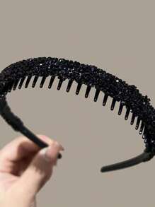 3 chiếc Băng đô rửa mặt nhiều màu kiểu mới cho nữ, kẹp tóc kẹp tóc đa năng có răng chống trượt đính đá, thích hợp sử dụng hàng ngày, Băng đô, Vòng tóc, Băng đô hình zíc zắc - Nhiều màu - Xem 4