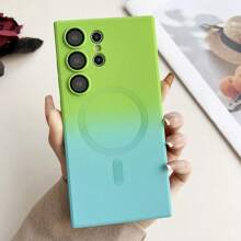 防震磁吸渐变色无线防刮保护壳，兼容三星 Galaxy S25 S25+ S25 Ultra S24 S24+ S24 FE S24 Ultra S23 Ultra S22 Ultra A06 A16 A26 A36 A56 系列，防水防摔，春季礼物 - 綠藍色 - 查看 2
