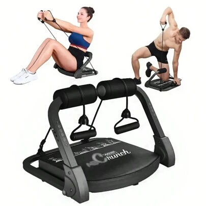 MBB Ab Crunch Machine For Stomach Workout,Ab Core Trainer Abdominal Machine With Resistance Bands,Ab Workout Equipment, Sit Up Machine & Exercise Equipment, Fitness Equipment For Home Gym,Gift For Man&Woman -Black