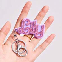 Personalized Acrylic Letter Keychain, Bag Hanging Keychain, Paired With Cute Pink Accessories, Perfect Gift For Back To School, Halloween Keychain Decoration,Chic Autumn, Urban Chill, Vintage - Multicolor - View 8