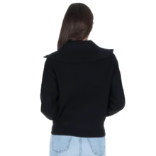 Generra | Sudadera Casual Abierta para Dama - Negro - Ver 2