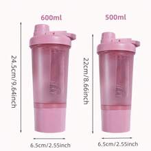 Botella agitadora para proteína de 500ml, botella agitadora, botella mezcladora de batidos de fruta con bola mezcladora, a prueba de fugas, botella deportiva portátil para fitness, botella de agua para exteriores