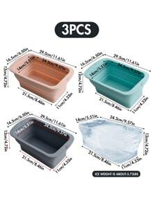 1 pieza Molde de silicona plegable extra grande para hielo, capacidad de 3L, apto para remojar en frío o enfriar, molde de hielo reutilizable, aplicable para bañeras de hielo, molde de hielo extra grande