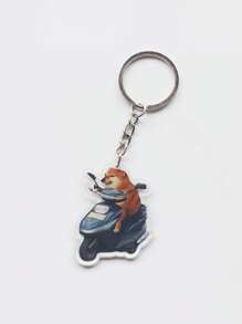 1PC Fun Cute Funny Pendant Acrylic Funny Shiba Dog Pendant Keychain, Keychain Accessories, Car Keychains, Men's Keychains, Women's Keychains, Fun Gifts, Suitable For Car Keys, Mobile Phones, Cameras, Wallets, ID Cards, Badge Cards, Wristband Keychains, Boyfriend And Girlfriend Gifts, Family Gifts, Teacher Gifts, And Employee Gifts.
