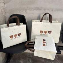5pcs/10pcs Cute Animal Pattern Non-Woven Fabric Gift Tote Bags,Gift Box,Box,Bridesmaid Gifts,Gift Bags,Gift Bag,Bag,Gift Bag Paper,Gift Bag Small,Gift Bag Pink,Packing Bags,Hen Do Gift Bags, For Mother's Day , Bridesmaid Gifts , Gratuation Gifts , Birthday Gifts,Wedding Gifts