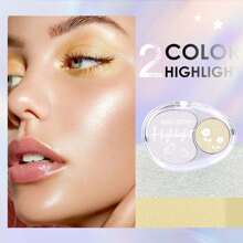 coolstory 荧光笔，双色调，奶油质地，面部、眼部和身体亮泽和塑形，可用作闪亮眼影盘 - 彩色 - 查看 15