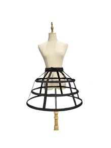1 pezzo Sottogonna per donna in bianco/nero, per 4 stagioni, fresca per l'estate, sottogonna corta, sottogonna stile Lolita, sottogonna voluminosa per abito da sposa, sottogonna asimmetrica, sottogonna con 2 stecche in pizzo, sottogonna a forma di zucca con 2 stecche, sottogonna a forma di barile con 3 stecche, sottogonna con bordo in chiffon con 2-4 stecche, sottogonna a doppio bordo con 3-4 stecche, sottogonna a croce con 4 stecche, sottogonna con fessura aperta con 5 stecche, gabbia a più strati in acciaio forato, sottogonna stile barocco e Rococo regolabile, adatta per matrimonio, festa, esibizione, cosplay