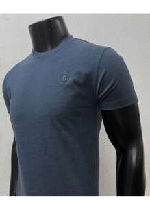 Playera Cuello redondo de Algodon Lisa para Hombre azul marino Jaspe - Azul Marino - Ver 2