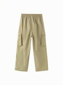Balabala Tween Girl' Cargo Pants, Casual Spring Long Trousers - Camel - View 2