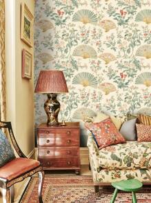 YUANYI 1 cuộn giấy dán tường tự dính kích thước 17,52in*78,74in, họa tiết quạt và hoa, chống thấm nước, chống trượt, có thể tháo rời và tái sử dụng, thích hợp cho kệ tủ bếp, lót ngăn kéo, trang trí lại mặt bàn, lót tủ, giấy dán tường phòng tắm. - Nhiều màu - Xem 6