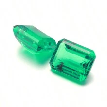 One 100% Lab Grown Colombian Emerald Emerald Cut With Fluff Gemstone For Charms Advanced Jewelry Making Materials DIY