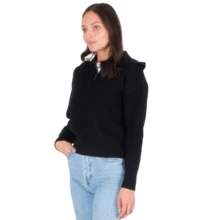 Generra | Sudadera Casual Abierta para Dama - Negro - Ver 4