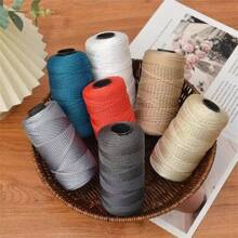2 Pcs 1.5mm X 240 Yards Nylon Mesh Cord, 2 Pieces Set, Versatile Crafting Yarn Suitable For Knitting, Crochet, Hats, Bags, Wallets, Shoes, Plant Hangers, 100% Nylon, Multi-Color Options