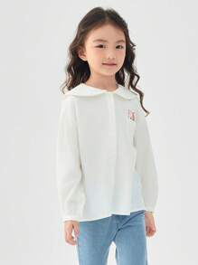 Balabala 女童大領長袖襯衫，春季嬰兒襯衫