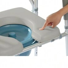 Asiento elevado de inodoro con reposabrazos acolchado, elevador de asiento de inodoro de altura ajustable, asiento de inodoro elevado de 300 libras para personas mayores y discapacitadas, vuelta al colegio