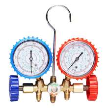 Air Conditioning Fluoride Tool Fluoride Alloy Tool Kit AC Manifold Gauge Set Auto Service Kit For R134A R22 R404A R410A - Red and Blue - View 3