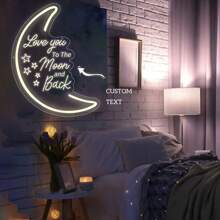 Señal de neón personalizada, un regalo de Ramadán, luz decorativa para la habitación del bebé - Luz de neón USB con nombre personalizado -, decoración del hogar, decoración de la fiesta, regalo del Día de San Valentín, regalos de Año Nuevo, regalo del Día de San Valentín, decoración de la boda, señal de neón con nombre, luz LED de neón, regalos personalizados, decoración de la habitación, decoración del hogar Luz LED USB, Día de la Madre.