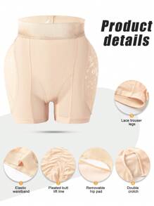 High Waisted Shorts For Women, Shapewear Butt Lift Padded Shorts, Sexy & Elegant Tummy Control Seamless Underwear With Removable Sponge Padding, Lightweight For Summer