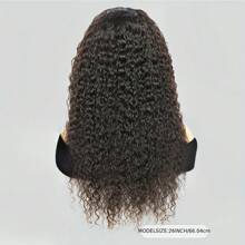 250% Human Hair Wig Cover Deep Curly Brazilian Transparent Lace Front Wigs Wet Wavy Human Hair 13x4 Ear To Ear Lace Frontal Wigs Deep Curly Wave Wig For Women With Baby Hair Natural Black - Natural Black - 查看 7