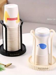 1-2 Stück Einweg-Becherhalter, Mehrzweck-Becher-Aufbewahrungsregal, Kaffee-/Tee-Becher Organizer für Zuhause