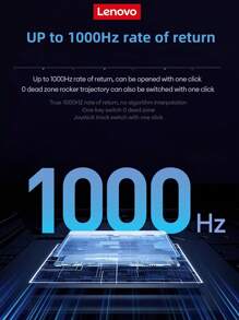 Lenovo 联想 S04 黑白游戏手柄，电池续航时间长，蓝牙连接，霍尔传感器 1000Hz，3 种连接模式，多功能操纵杆，带来身临其境的游戏体验，静音按钮，无线连接，兼容多种设备