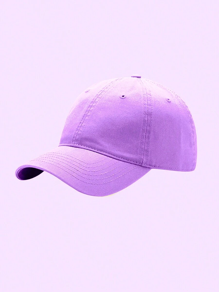 Men's Casual Pure Color Baseball Cap - Lila - View 1