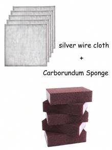 每套 10 件清洁套装、水钻砂纸海绵刷、厨房清洁工具、锅具除锈剂研磨海绵块、多用途金属丝洗碗布、魔术海绵擦、厨房、浴室、家居、家居用品供应商