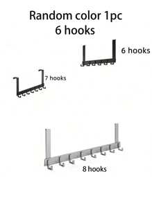 Door Coat Rack Hook, Clothes Wall Hook 6/7/8 Hooks Coat Towel Hanger Rack, For Door Back Kitchen Bathroom, Hanging Clothes Door Hanger Hooks For Coats, Bags, Backpacks, Hats, Over The Door Hooks Towel Holders For Bathroom,Holders For Bedroom Kitchen,Wall Picture Frame,Wall Hooks Self Adhesive,Hooks,Hook,Wall Hooks,Bathroom,Towel Holder,Hooks,Wall Hooks,Hooks,Wall Hook,Door Hanger