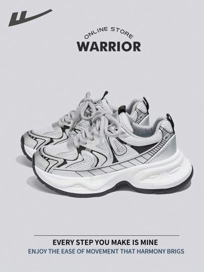 WARRIOR Warrior Fashionable Retro Sports Shoes For WomenSpring And SummerLightweightComfortableBreathableRunning ShoesModest StyleCasual Yet SleeksneakersApplicable Throughout The Yearwear-ResistingAll-Day WearTraining Sneakers
