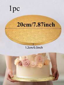 1pc 8/10/12 Inch Round Cake Board, Thick Cardboard, Sturdy Cake Base, Cake Pad, Suitable For Baking DIY Cakes And Pastries, Home Kitchen Baking Accessories, Mother's Day, Easter
