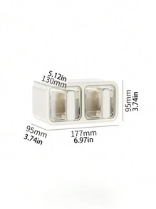 1 Pezzo Barattolo portaspezie di lusso grigio e bianco latte, contenitore di stoccaggio per scaffale, barattolo portaspezie autoadesivo da montare a parete, design alla moda adatto per armadietti, cucina, per zucchero, sale, pepe, senza bisogno di forature, per piano di lavoro in cucina e conservazione degli alimenti - Multicolore - Visualizzare 7