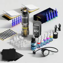 POSEIDON Wireless Tattoo Gun Kit, Rotary Tattoo Pen, 1500mAh Battery With Ring Switch, 10 Cartridge Needles, 6 Inks, Complete Cordless Tattoo Machine Kit For Beginners And Artist, Tattoo Supplies - Black - View 9