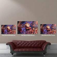 Framed Arcane Anime Poster Poster Jinx And Vi Poster Canvas Prints Battle Of The Two Cities Wall Art For Home Office Living Room Decorations