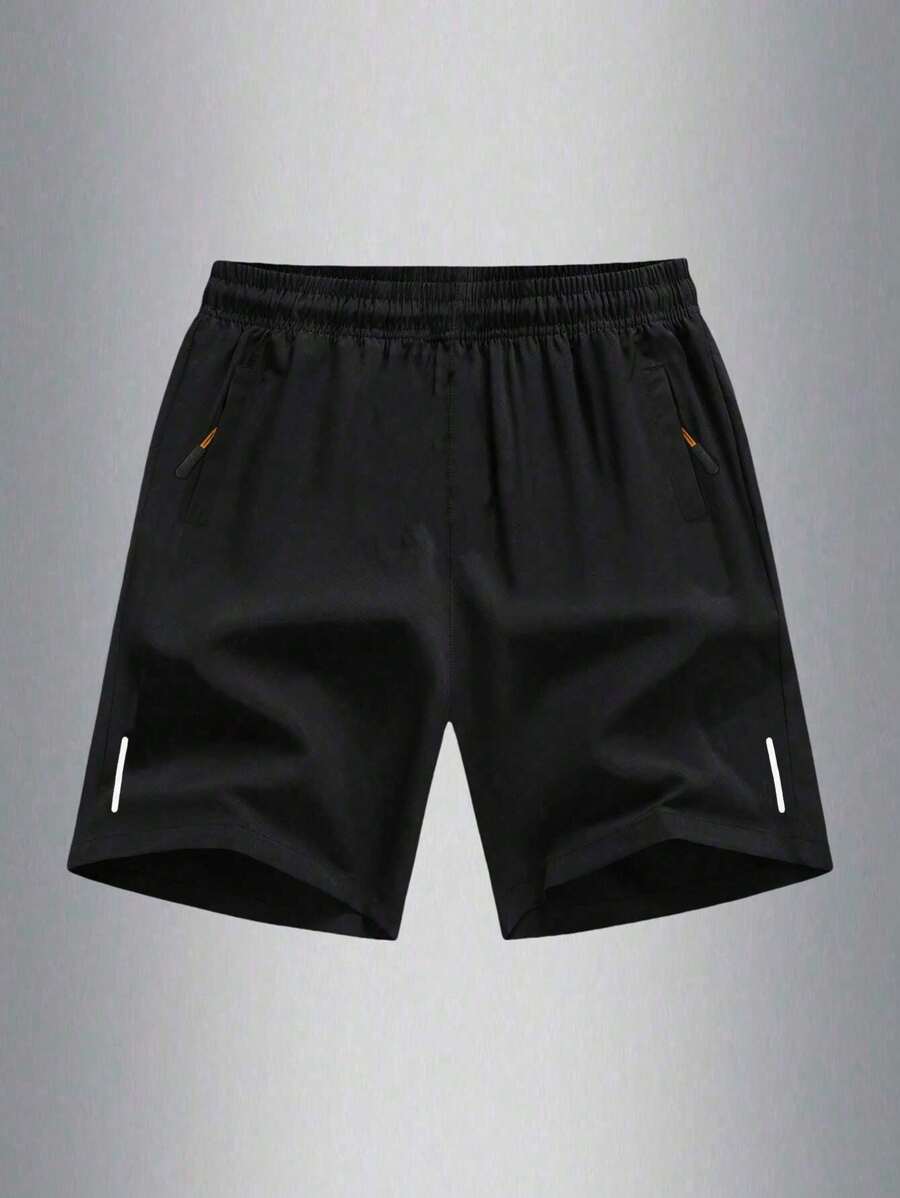 1 pieza Shorts de deporte casuales de unicolor para adolescentes y niños, ropa versátil para exteriores, verano