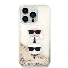 Karl Lagerfeld Funda Karl Glitter K&c Para iPhone - Dorado - Ver 3