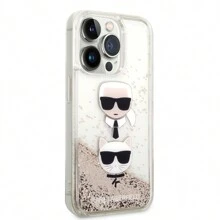 Karl Lagerfeld Funda Karl Glitter K&c Para iPhone - Dorado - Ver 4