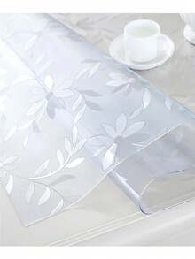 Mantel de mesa de vidrio suave, mantel de mesa transparente de PVC, a prueba de agua y a prueba de aceite, cubierta de mesa rectangular clara para cocina y comedor - Blanco - Ver 2